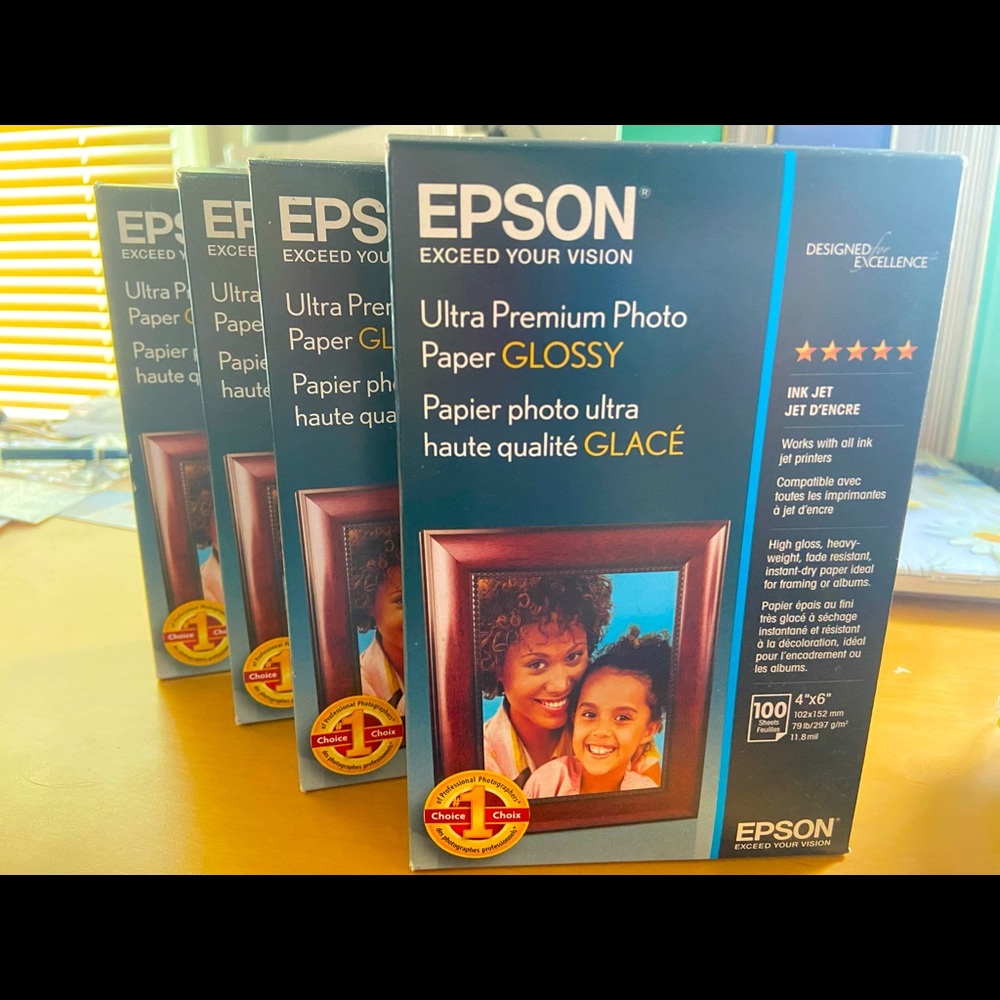 Epson Ultra Premium Glossy Inkjet Photo Paper 4x6”
